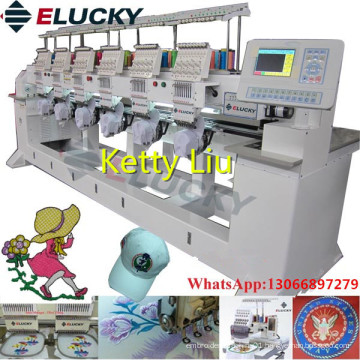 Durable domestic 6 heads computerized embroidery machine low price